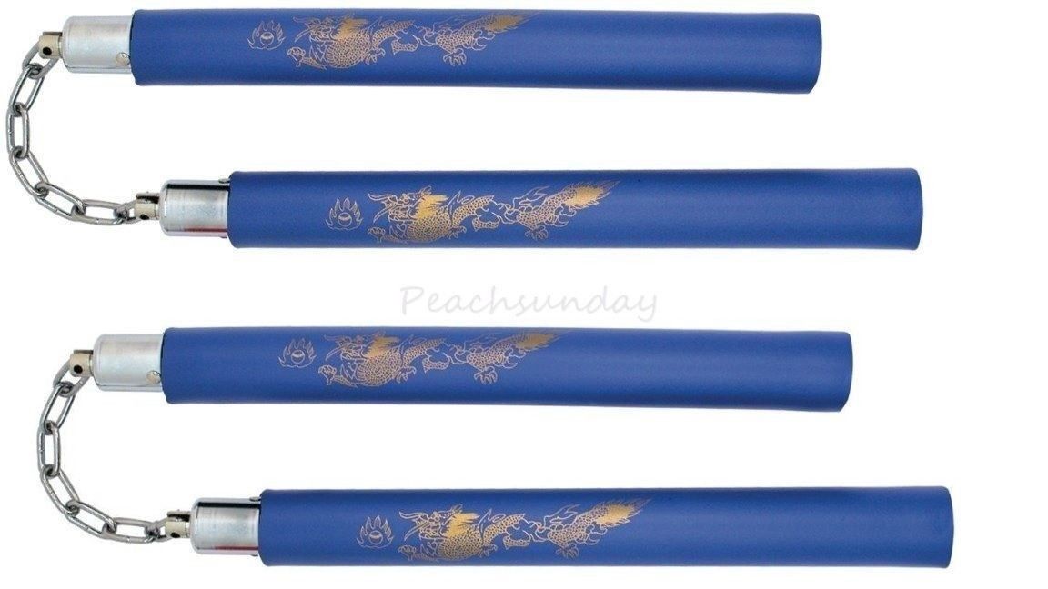 Twinpack foam nunchucks/nunchackus