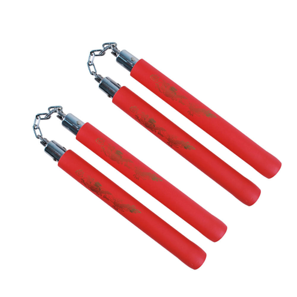Twinpack foam nunchucks/nunchackus