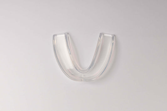 Transparent mouth guard.