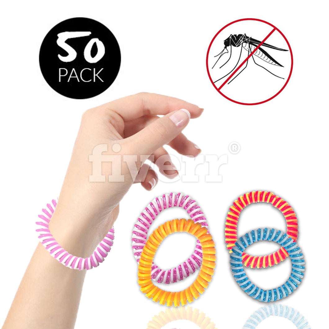 Mosquito Repellent Bracelet Band - Individually Wrapped - Waterproof - Premium Pest Control Insect Bug Repeller