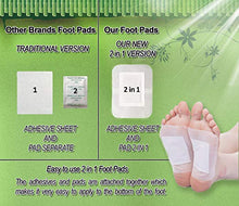 Load image into Gallery viewer, Foot Pads - Premium Detox - 20 pack - Remove Impurities, Body Cleansing, Pain &amp; Stress Relief, Improve Sleep, 100% Organic
